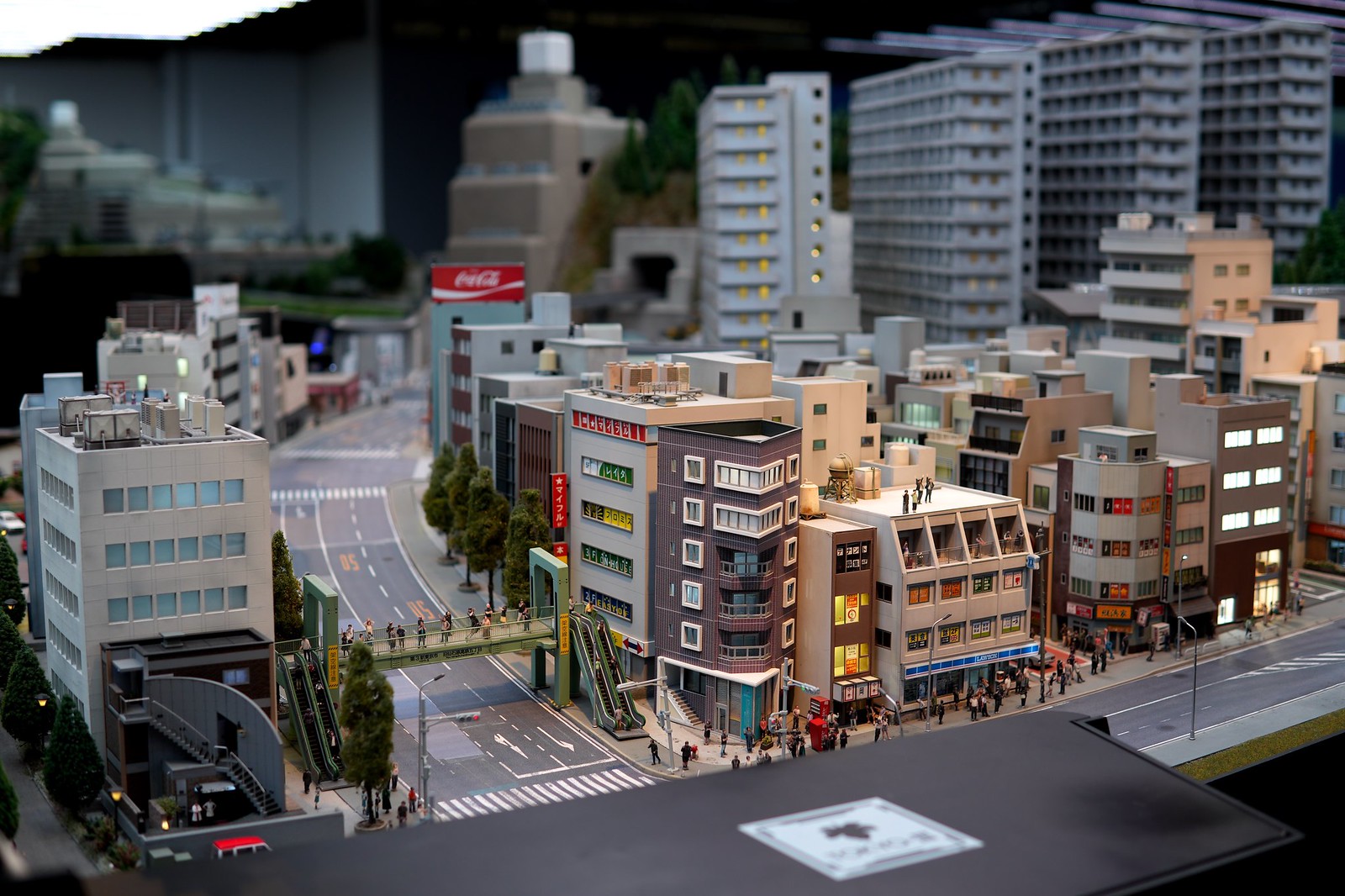 Miniature model of Tokyo-3 from Neon Genesis Evangelion taken at the Small Worlds museum in Odaiba, Tokyo.